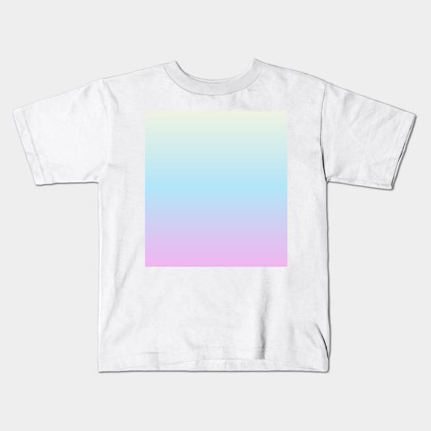 Pastel Blue Lavender Pink Ombre Fade Sunset Gradient Kids T-Shirt by squeakyricardo